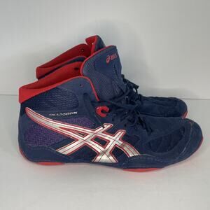 GUC Asics Snapdown Wrestling Shoes Mens 8.5 Blue/Red/Silver J502Y Training Shoes